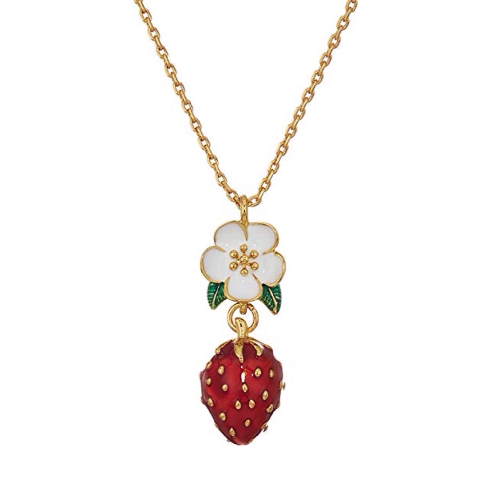 KATE SPADE • Picnic Perfect Strawberry Necklace - Picture 4 of 6